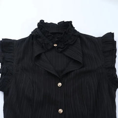 Single Breasted Sleeveless Blouse