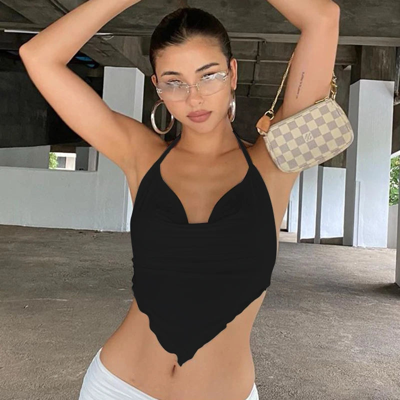 Sexy Slim Fit Backless Tube Crop Top