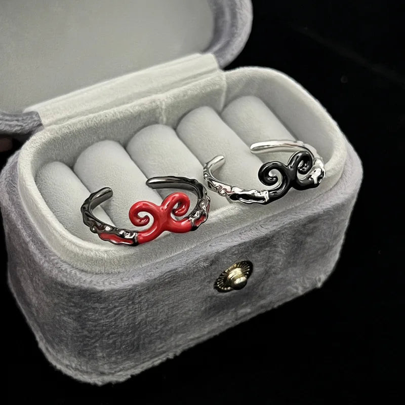Minimalist Gothic Drunken Ghost Ring
