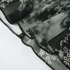 Harajuku Print Sleeveless Midi Dress