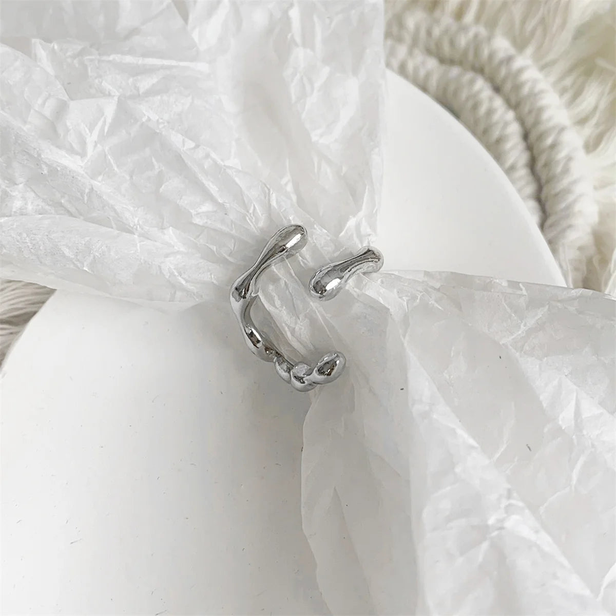 Fashion Silver Minimalist Gothic Ring