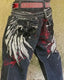 Y2K Gothic Wing Embroidery Pant