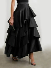 Layered Ruffle Maxi Cake Skirt