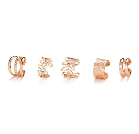 Silver Leaves Clip Simple Non-Piercing Earring
