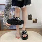 Punk Rivet Platform Gothic Sandal