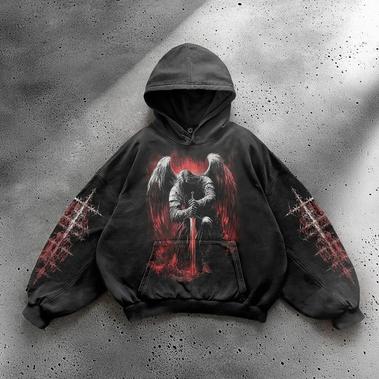 Harajuku Gothic Printed Hoodie