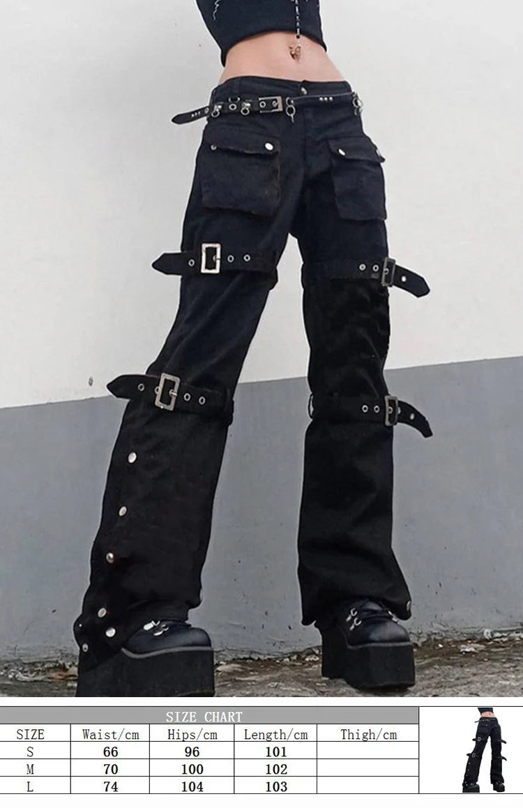 Bandage Gothic Denim Punk Pant