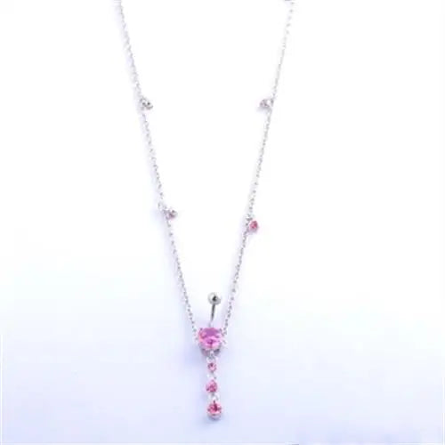 Rhinestone Chain Gothic Dangle Belly Ring