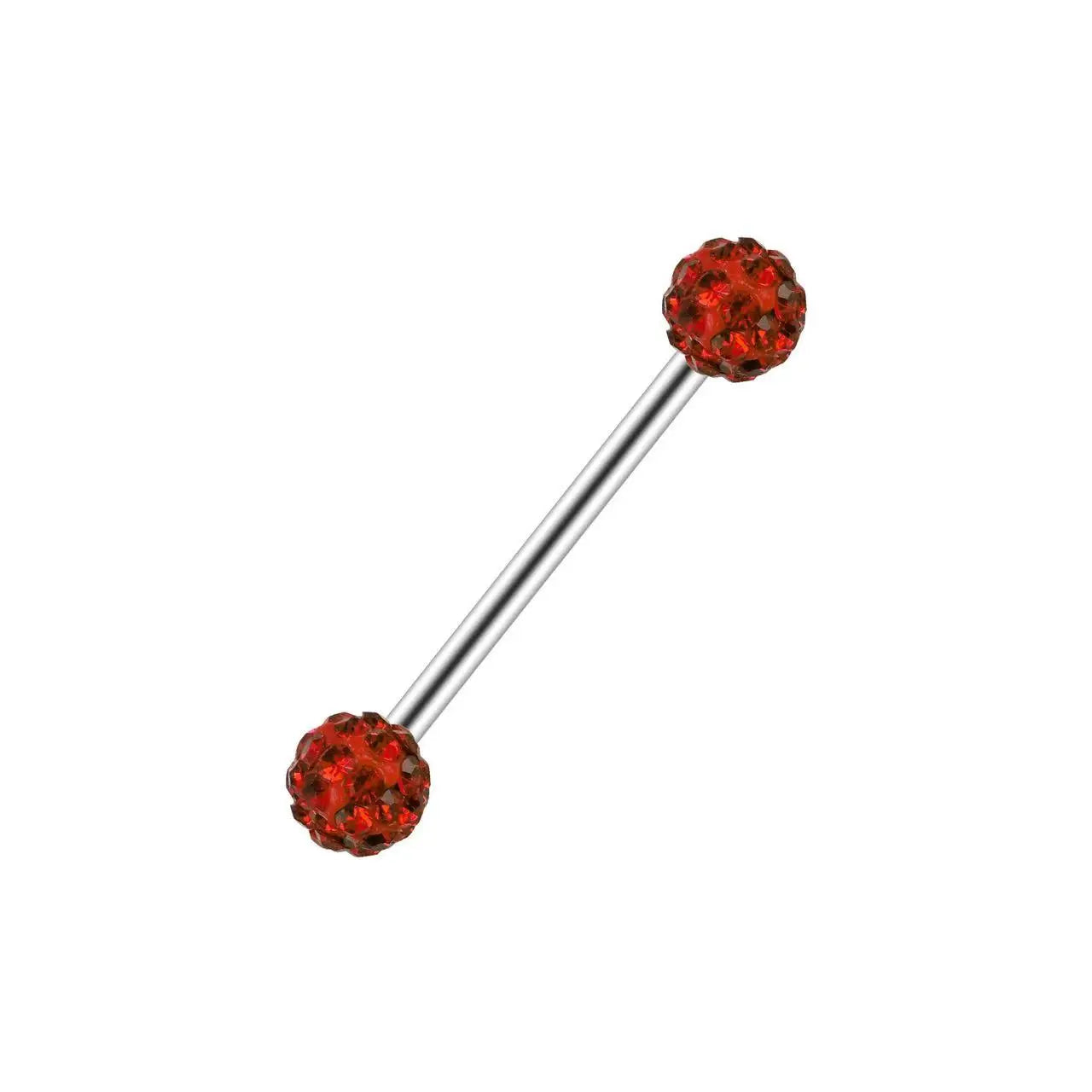 16mm Stainless Steel Shiny Rhinestone Tongue Ring