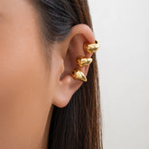 Gothic Round Glossy No Piercing Clip Earring