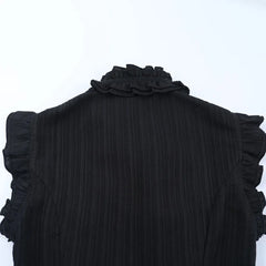 Single Breasted Sleeveless Blouse