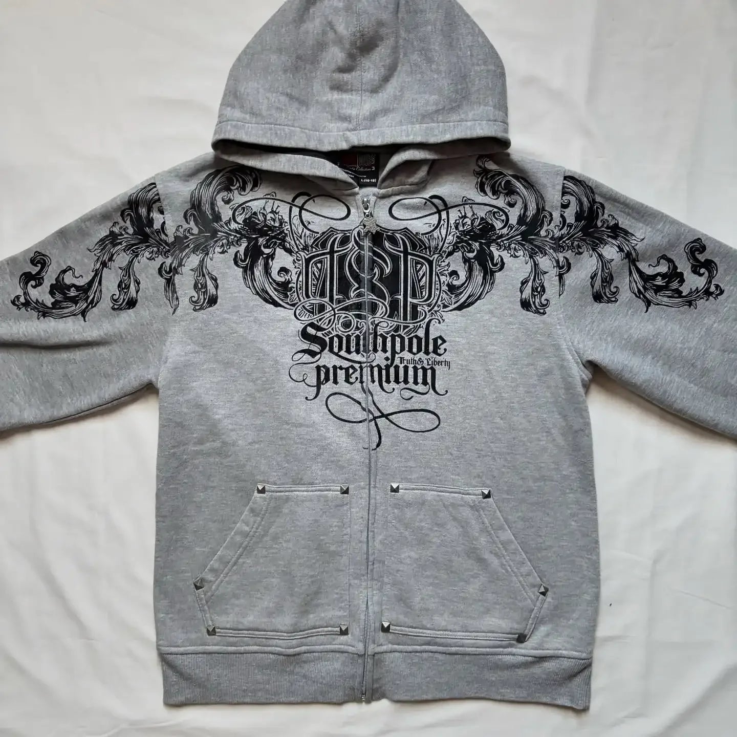 Gothic Skull Print Oversized Hoodie