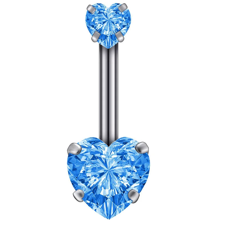 Crystal Round Gothic Surgical Belly Ring