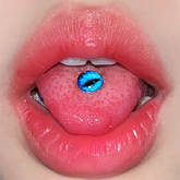 Stainless Steel Devil Eyes Tongue Ring Set