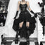 Steampunk Ruffle High Low Skirt