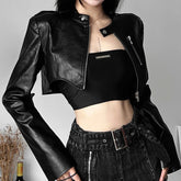 Irregular Hem Crop Jacket