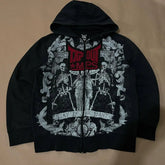 Gothic Red Letter Vintage Hoodie