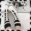 Gothic Punk Metal Chain Platform Chunky Boot