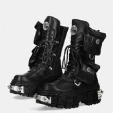 New Punk Platform Gothic Lace Up Boot