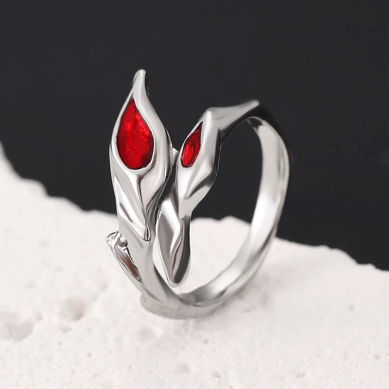 Gothic Red Crystal Ring