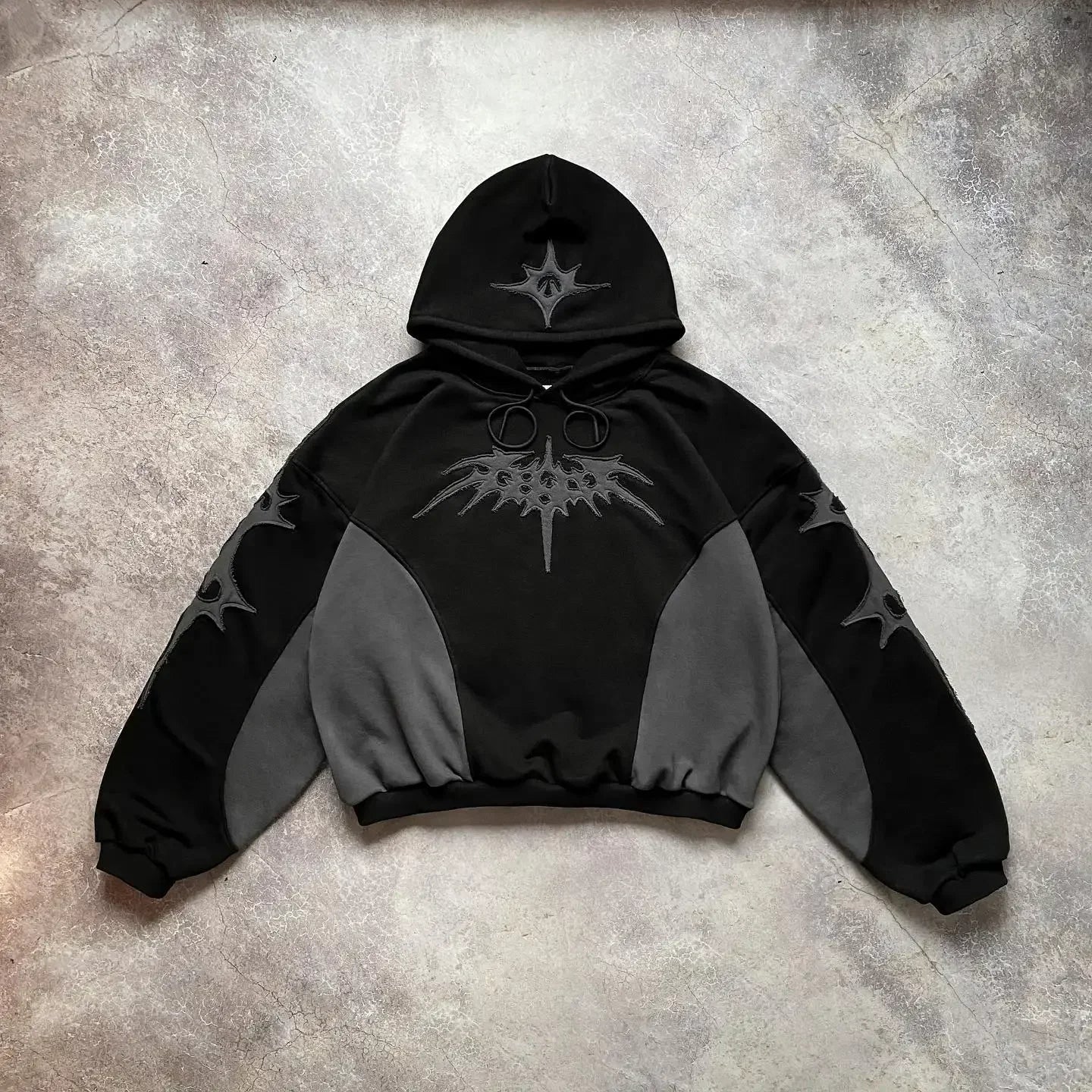 Gothic Flash Diamond Patch Hoodie