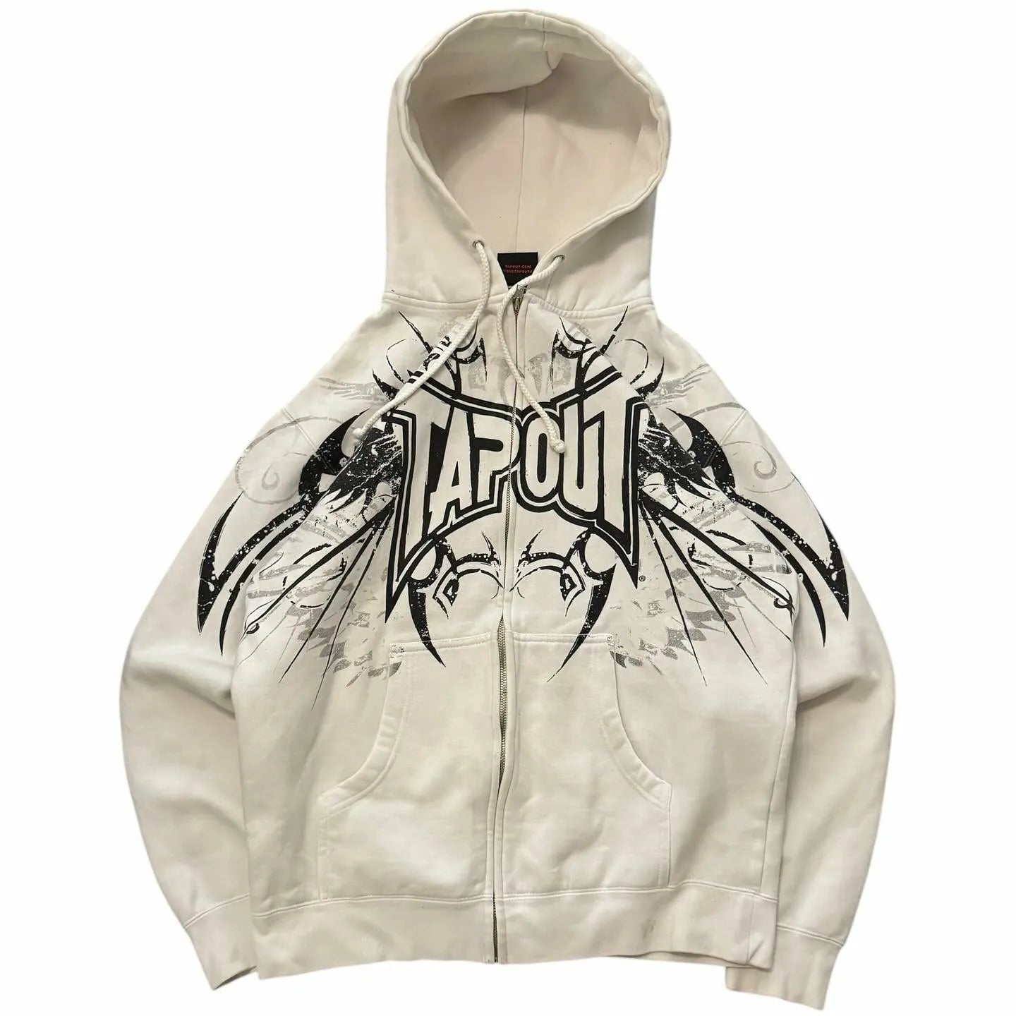 Gothic Retro Letter Zip Hoodie