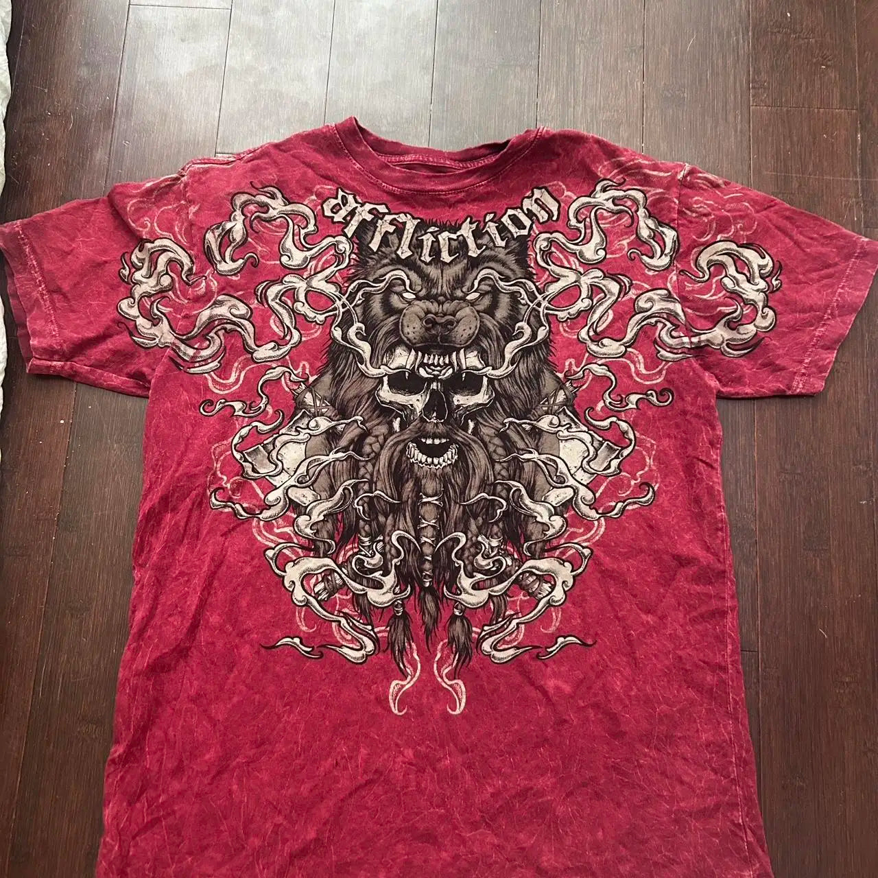 Double Eagle Chain Print Cotton T-shirt