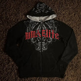 American Gothic Skull Oversize Zipper Hoodie