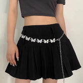 Silver Gothic Butterfly Waist Chain Belt