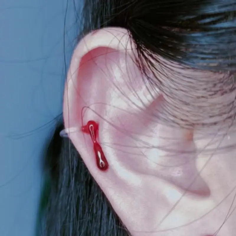 Dripping Blood Goth Party Stud Earring