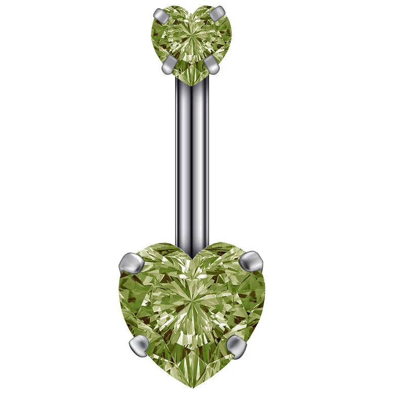 Crystal Round Gothic Surgical Belly Ring