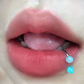 Star Pendant Red Eye Skull Gothic Lip Stud