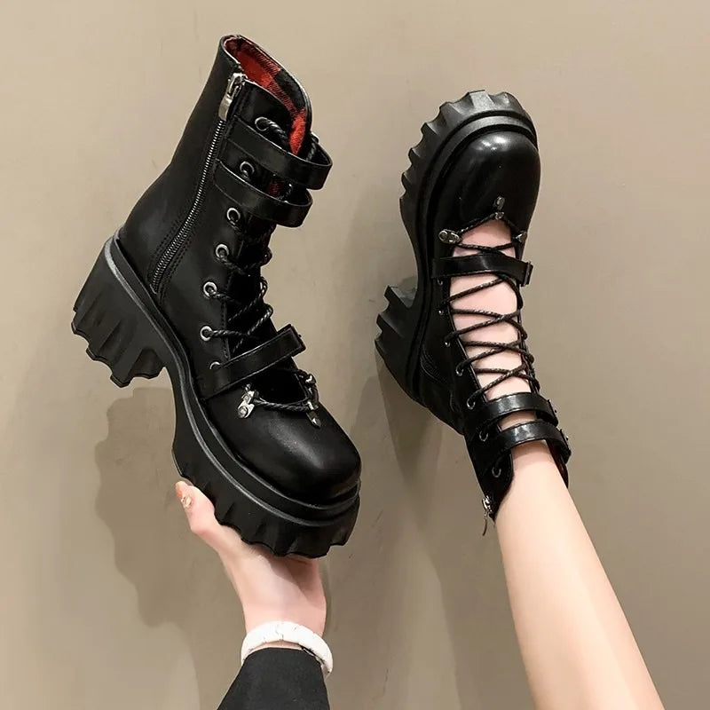PU Leather Gothic Rivet Sandal