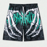 Skeleton Hand Print Shorts