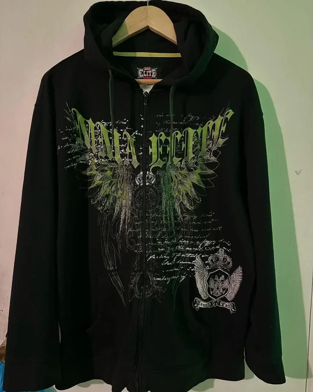 Retro Y2K Gothic Printed Zipper Hoodie