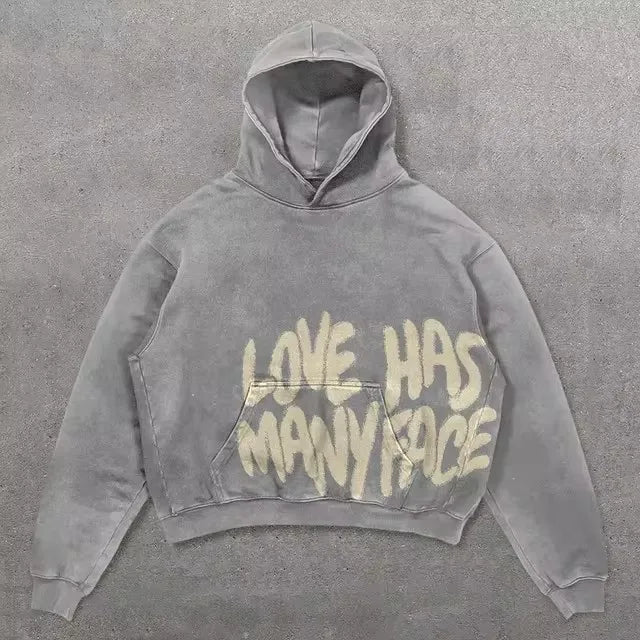 Gothic Off Shoulder Pullover Hoodie
