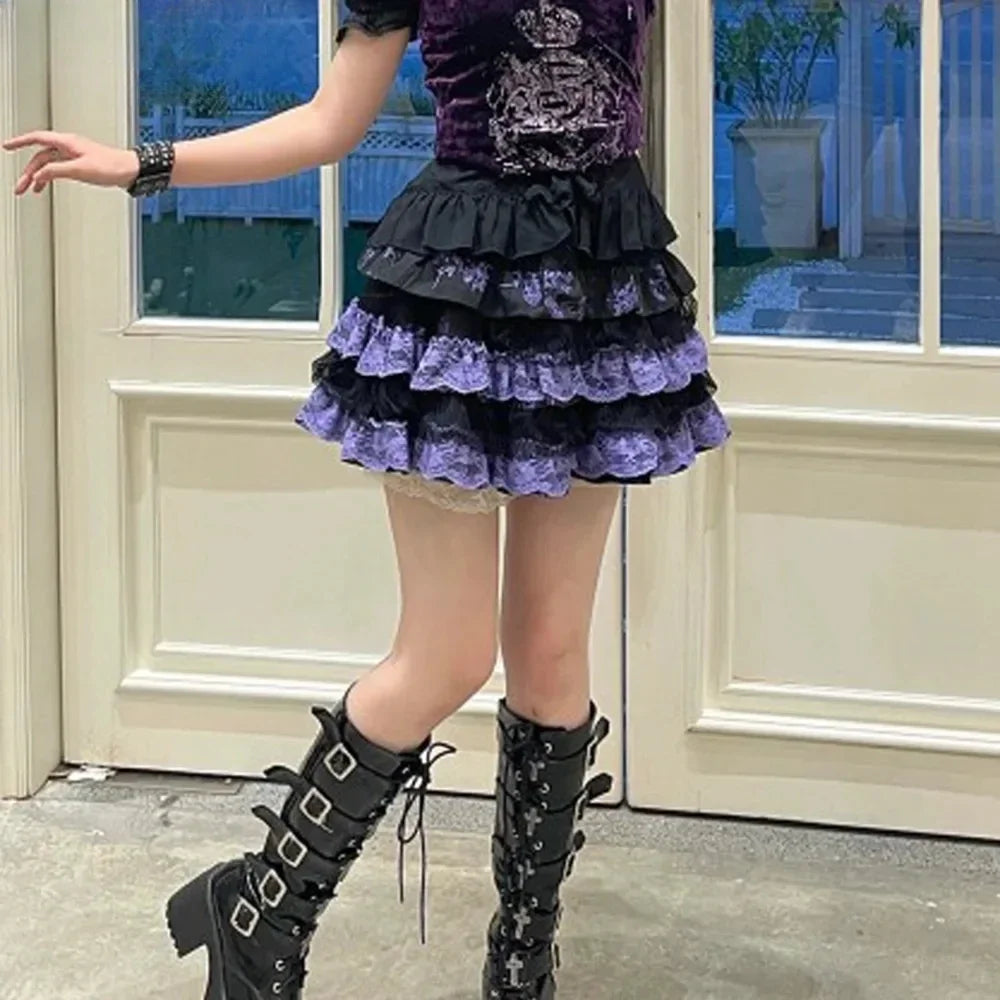 Lolita Gothic Lace Cake Skirt