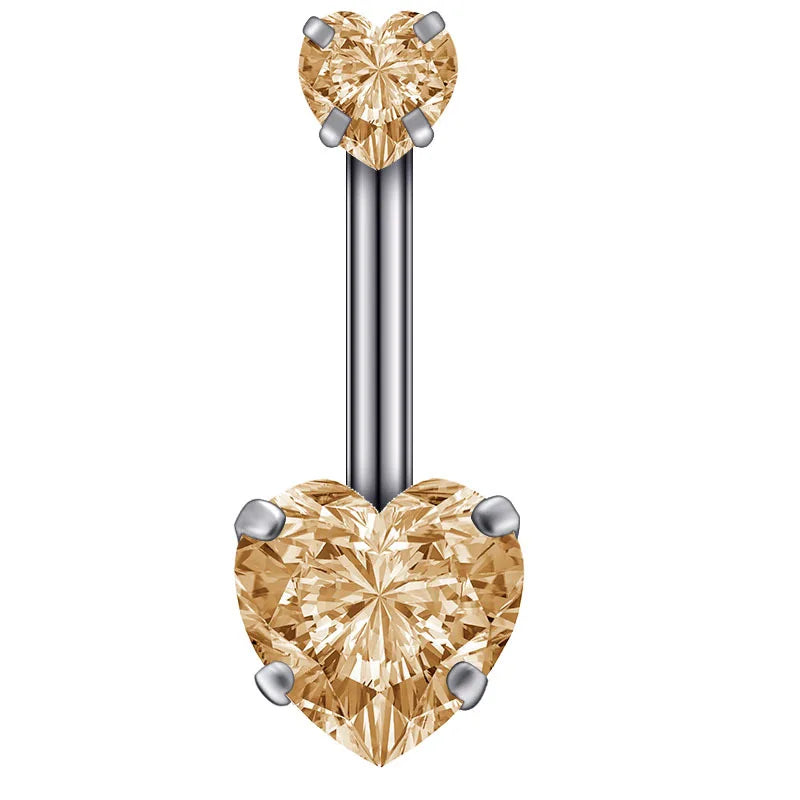 Crystal Round Gothic Surgical Belly Ring