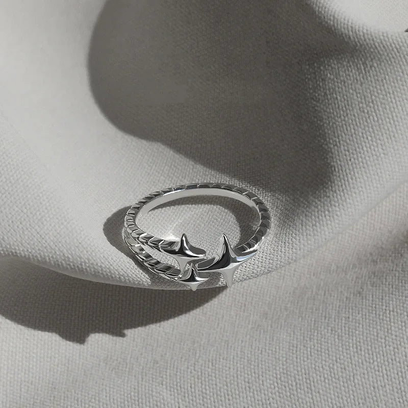 Irregular Cross Star Gothic Ring