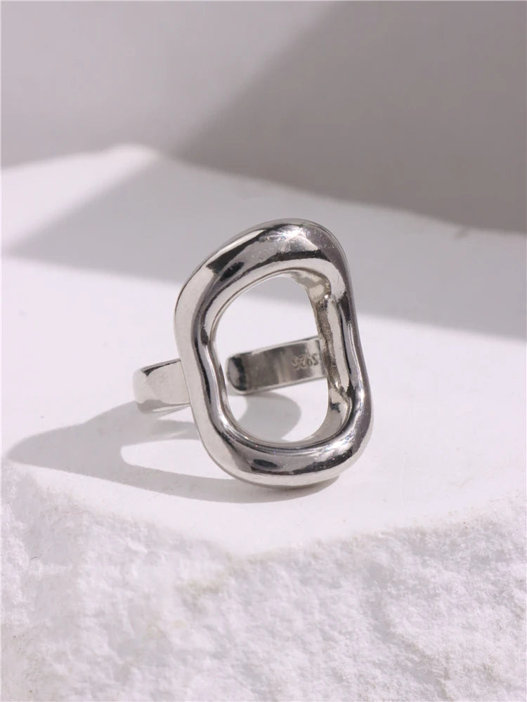 Geometric Gothic Titanium Steel Ring