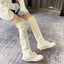 New Over Knee High Luxury Gothic Canvas Boot