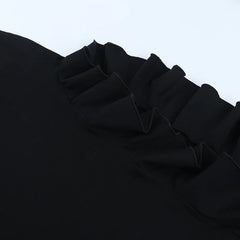 High Slit Hem Bodycon Midi Dress