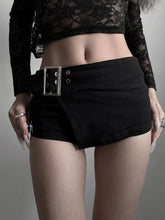 Low-Rise Patchwork Denim Shorts