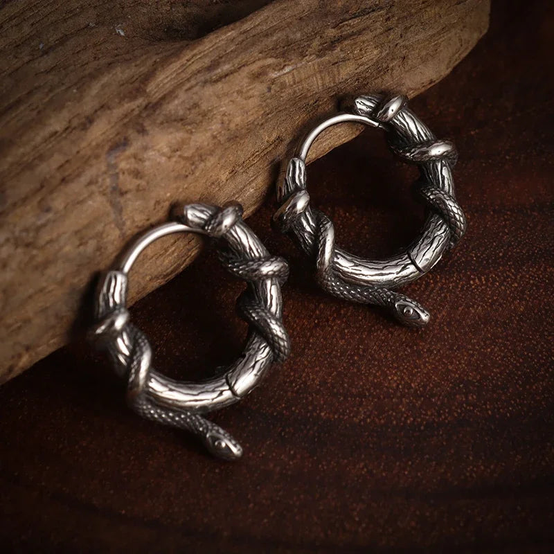 Gothic Black Skull Awl Rock Statement Earring
