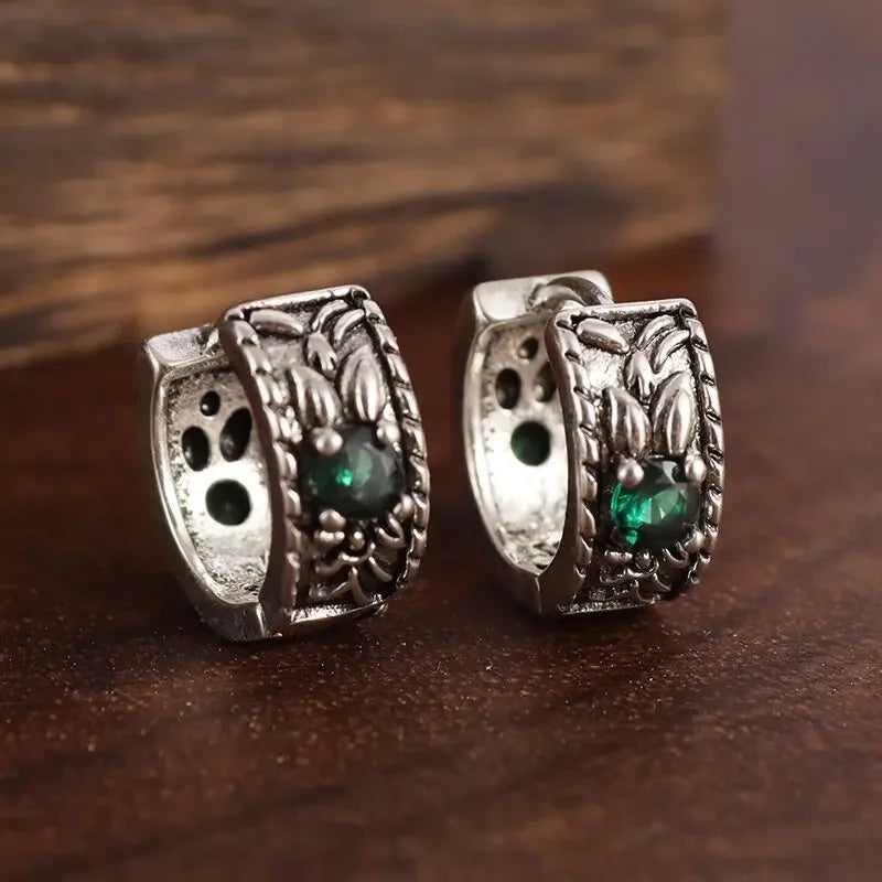 Gothic Black Skull Awl Rock Statement Earring