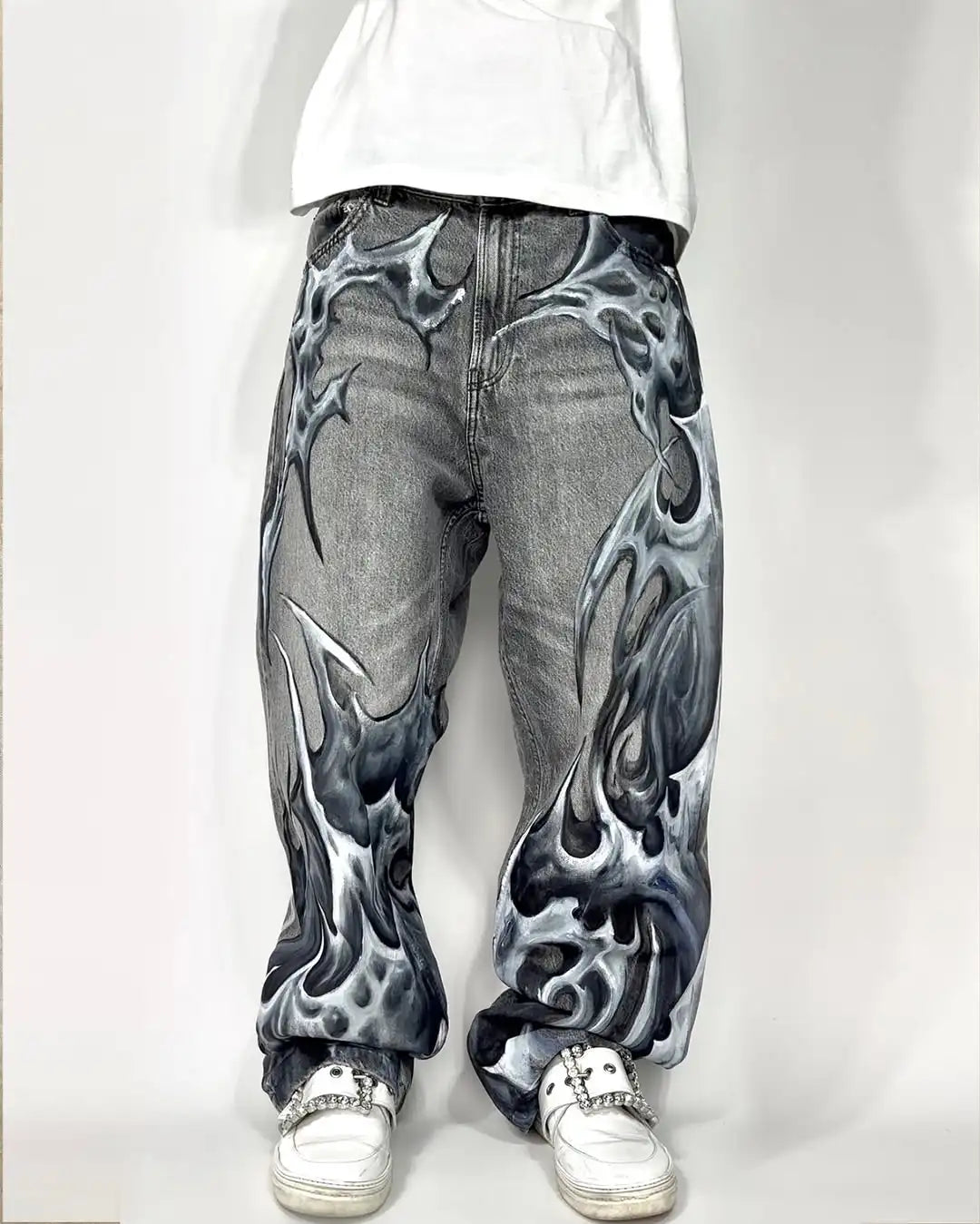 Horror Gothic Tear Bloody Denim Pant