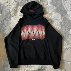 Gothic Teeth Graphic Pullover Hoodie