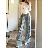 Blue Gothic High Waisted Pant