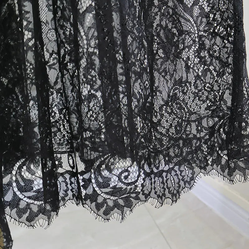 See Through Lace Maxi Party Skirt