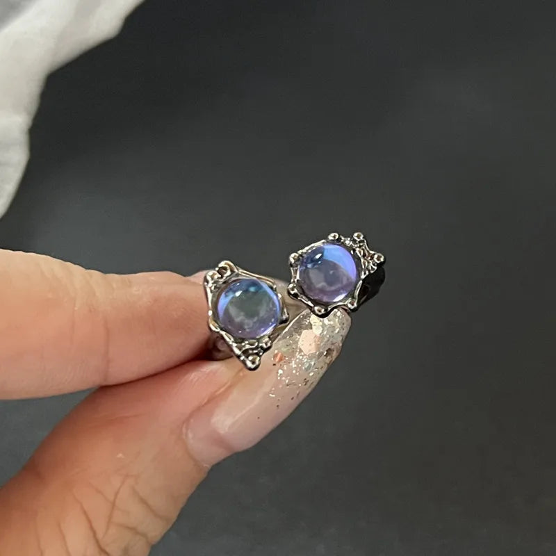 Kpop Goth Geometric Gothic Star Ring